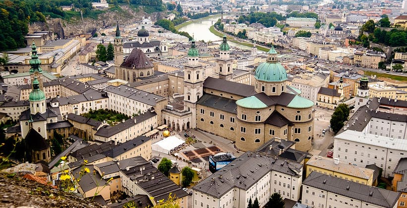 Город Зальцбург в Австрии
