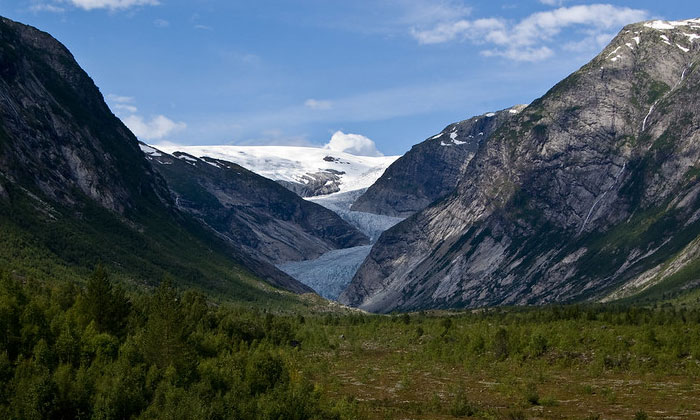 Ледник Юстедальсбреен в Норвегии