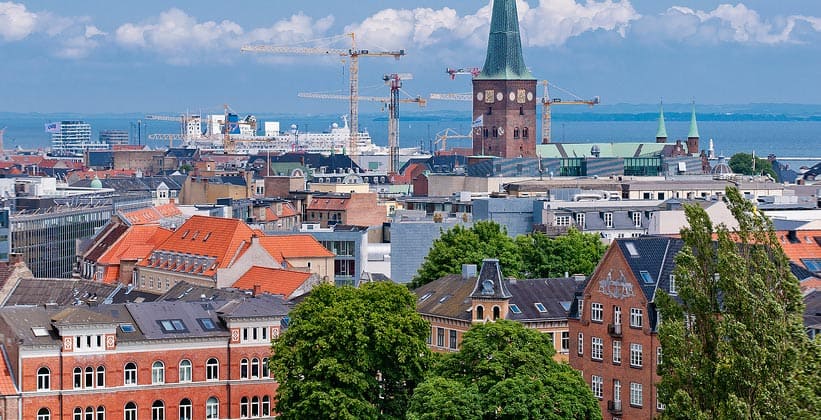 Город Орхус в Дании