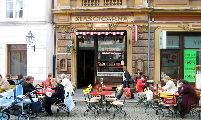 Кафе Slascicarna в Любляне