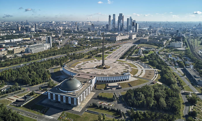 Панорама парка Победы в Москве