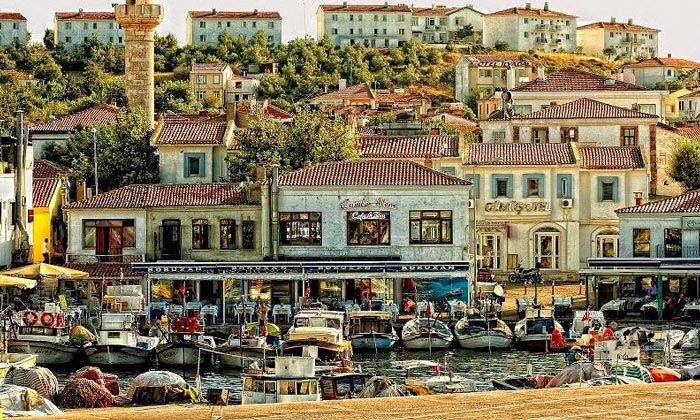 Город Бозджаада в Турции